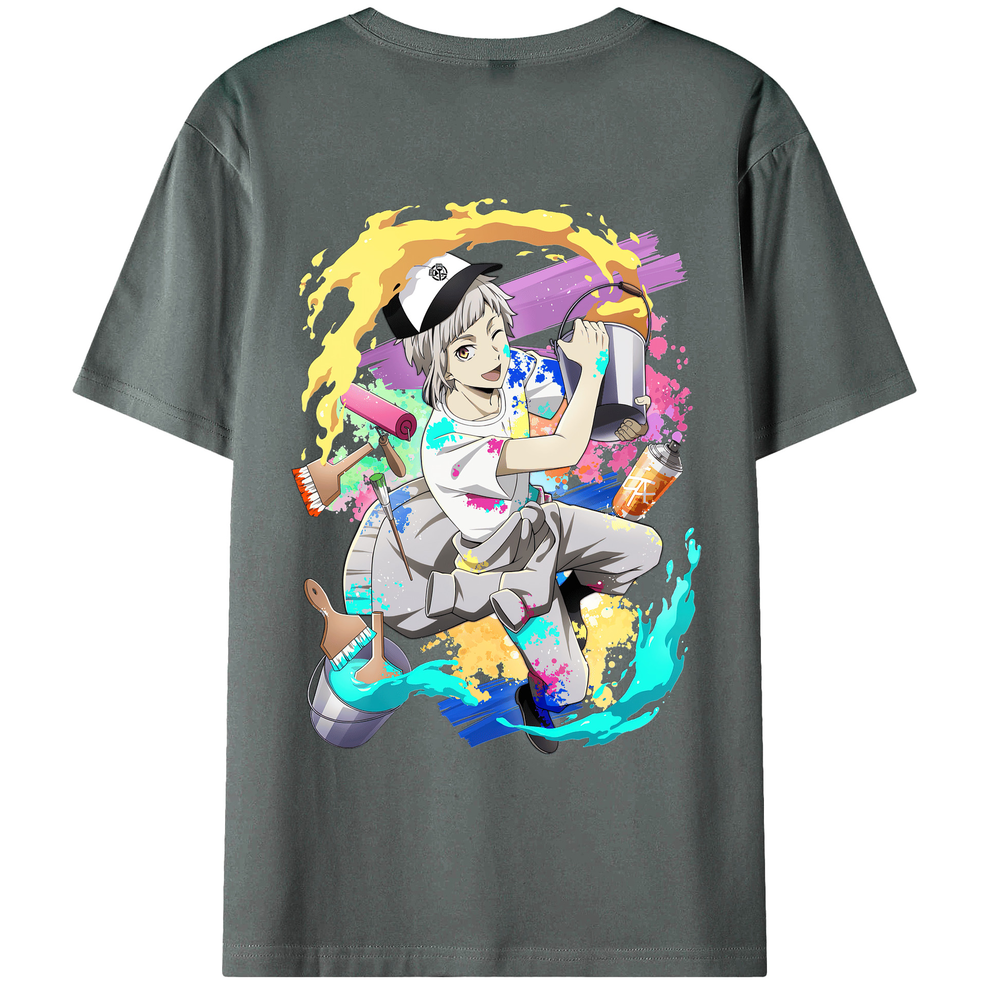 （画像用） 文豪ストレイドッグス Bungo Stray Dogs 綿100％半袖Tシャツ（背面プリント）